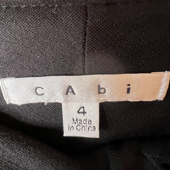 Cabi Pants Womens Size 4 Black Tuxedo Stripe Stretch Knit Ponte Style Pockets - Picture 2 of 15